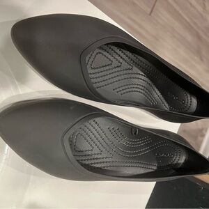 Croc pointed flats (worn once)